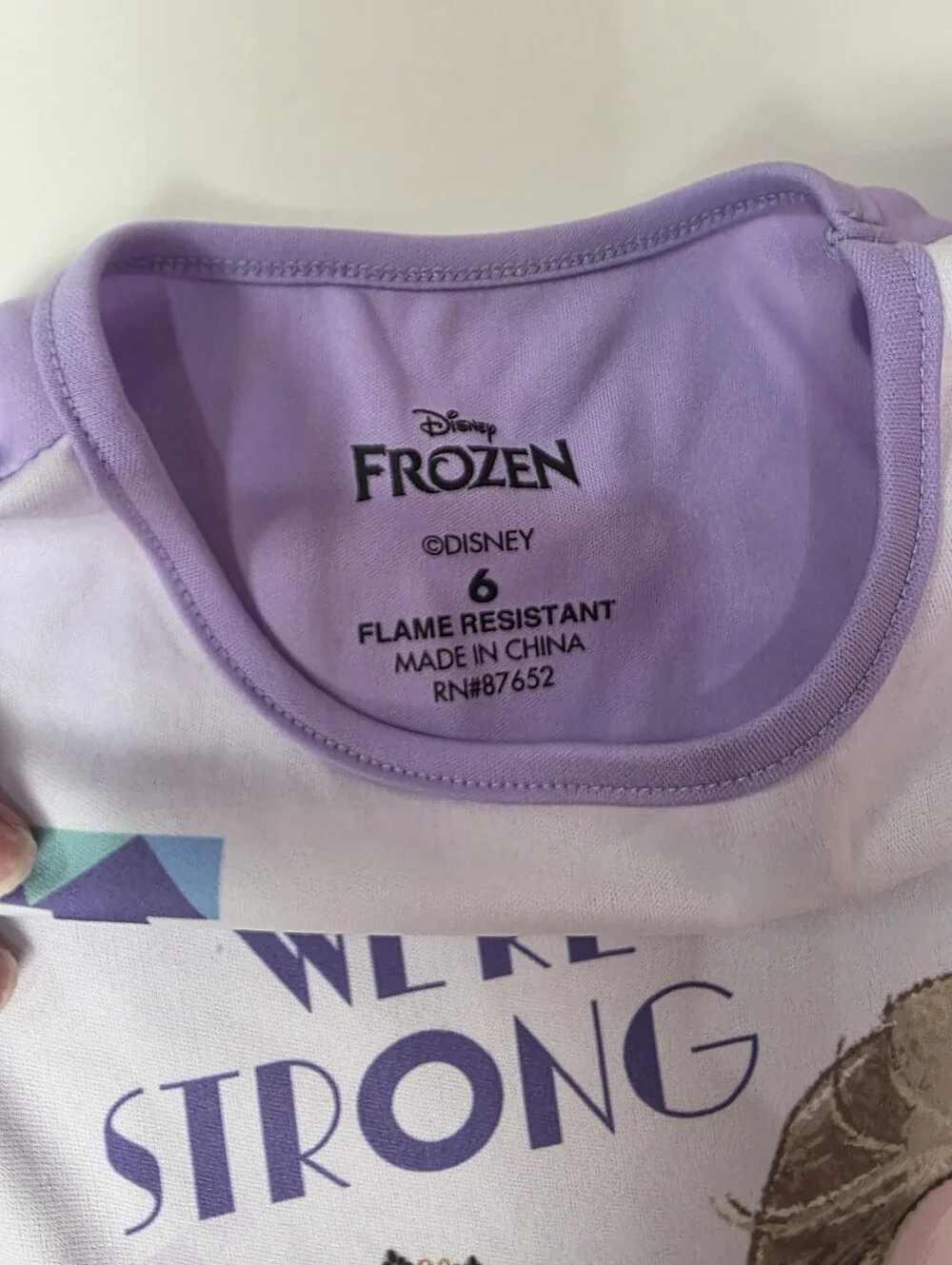 Disney Frozen Lavender Nightgown Size 6
